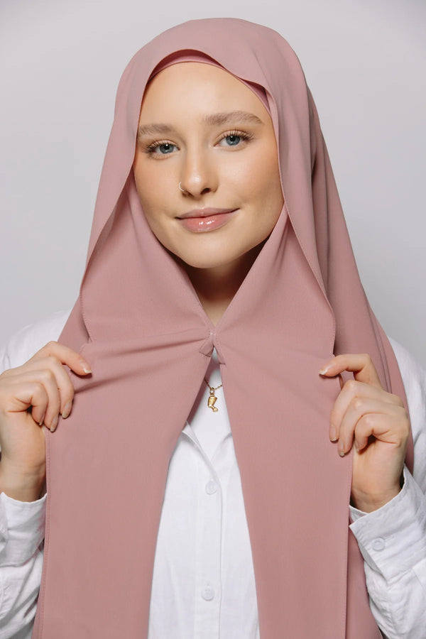 Pudra Sefası - Hazır Mıknatıslı Şifon Şal